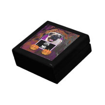Halloween - Just a Lil Spooky - Pug Trinket Box