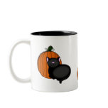 Halloween Kitty and Pumpkin mugs