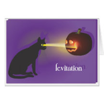 Halloween levitation greeting card