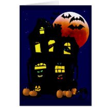 Halloween Mansion Card