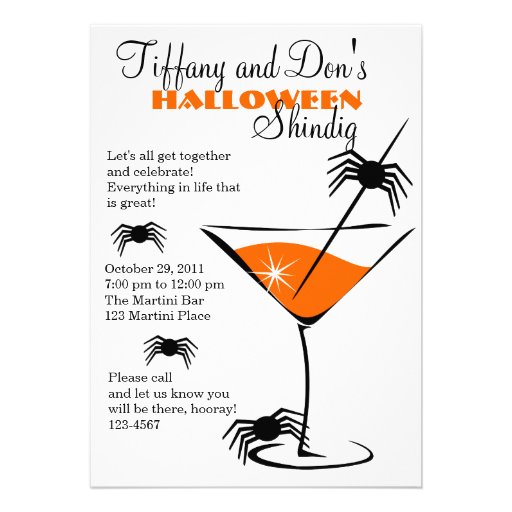 Halloween Martini Shindig! Custom Invite