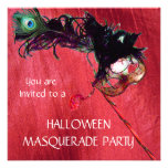 HALLOWEEN MASQUERADE PARTY, Red Yellow silk Invites