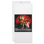 Halloween meets Christmas, elf running away rack cards