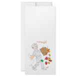 Halloween mummy  costume with candy bag. rack cards