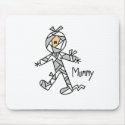 Halloween Mummy Stick Figure Mousepad