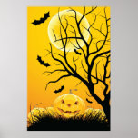 Halloween night background print