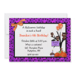 Halloween Owls Birthday Invitation