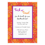 Halloween paisley orange invitations