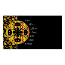 Halloween Paisley Spider Profile Card Business Card Templates