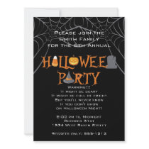 Halloween Party Iconic Letters Custom Invitations