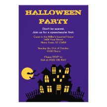 Halloween Party Invitation Haunted House
