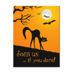 Halloween Party Invitation postcard