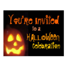 Halloween Party Invitation Postcards
