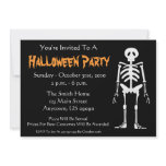 Halloween Party Invitation (Skeleton Black)