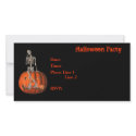 Halloween Party Invitation Skeleton Pumpkin Card photo cards