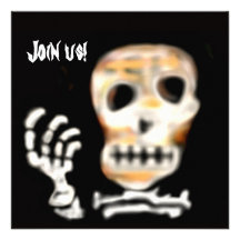 Halloween Party Invitation Skull