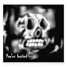 Halloween Party Invitation Skull
