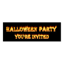 halloween party invitations business card template
