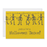Halloween Party Invitations Dance Skeletons