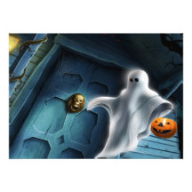 Halloween Party Invitations Ghost