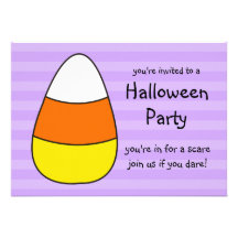 Halloween Party Invitations Giant Candy Corn