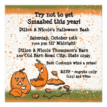 Halloween Party Pumpkins Personalised Announcement