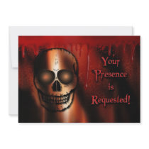 Halloween Party - Skelton and Bloody Invitation