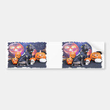 Halloween - Pitbull - Marley Bumper Sticker