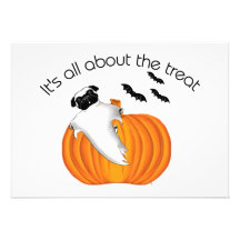 Halloween Pug Personalized Invitation