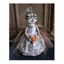 Halloween Pumpkin Bride Photo Sculpture