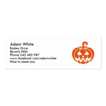 Halloween pumpkin business cards