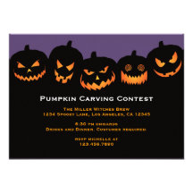 Halloween Pumpkin Carving Party Invitation