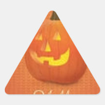 Halloween Pumpkin design Triangle Sticker