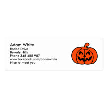 Halloween Pumpkin face Business Card