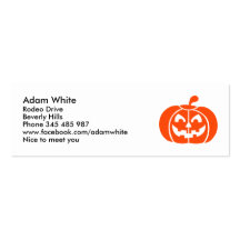 Halloween Pumpkin face Business Cards