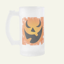 Halloween Pumpkin Face Glass Mug mugs