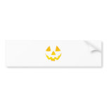 Halloween Pumpkin Jack-O-Lantern Happy Face bumper stickers