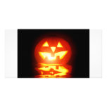 halloween pumpkin jack-o-lantern photo card template
