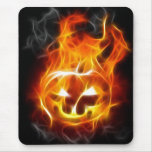 Halloween Pumpkin on Fire mousepads