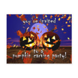 Halloween Pumpkin Play Carving Invitation postcards