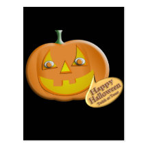 Halloween Pumpkin Post Card