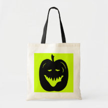 Halloween Pumpkin Silhouette. Black. Bags
