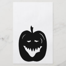Halloween Pumpkin Silhouette. Black. Full Color Flyer