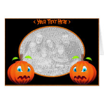 Halloween Pumpkin Stares (photo frame) Card