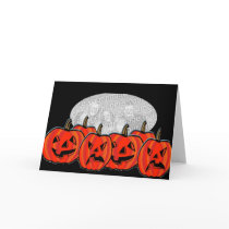 halloween pumpkin template greeting cards