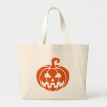 Halloween pumpkin tote bag