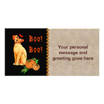 Halloween Puppy Dog Picture Card