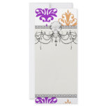 halloween purple orange white damask rack cards