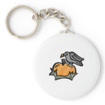 halloween raven and pumpkin keychains