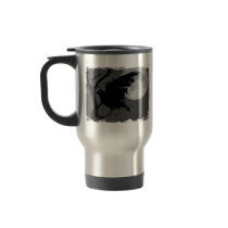 Halloween Raven in Branch with Full Moon Mug